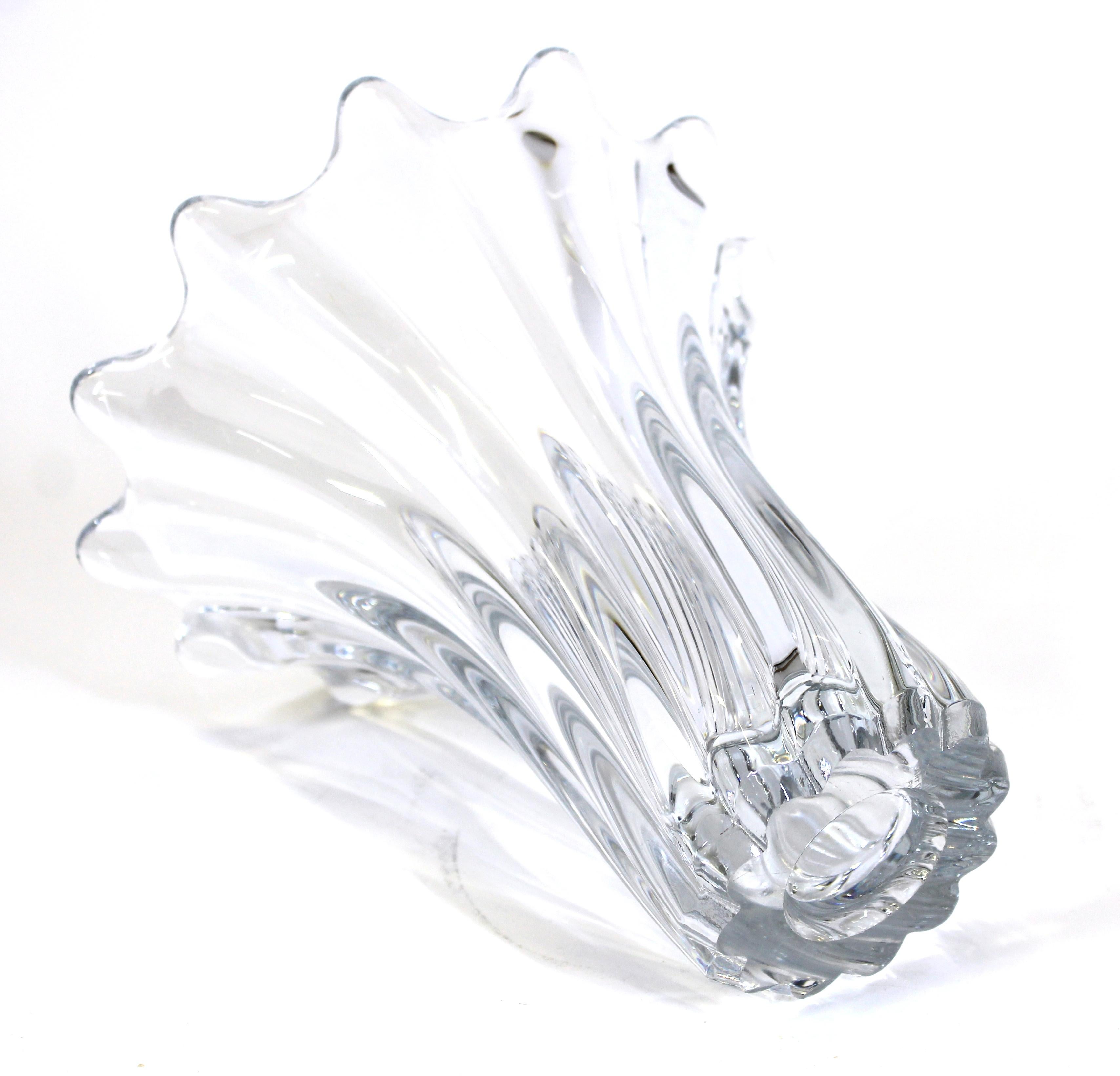 20th Century Cofrac France Modern Art Glass Splash Vase