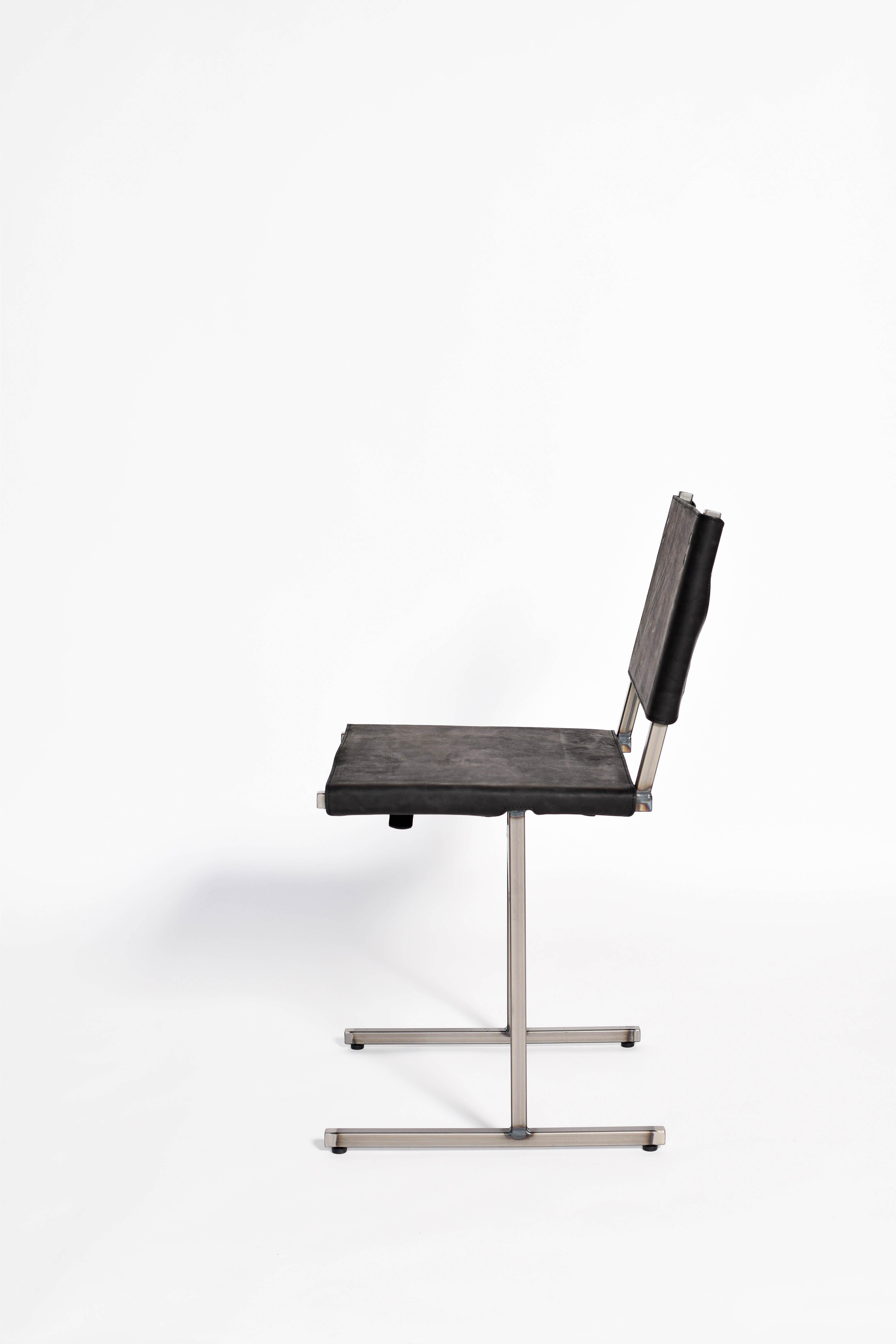 Sedia Memento cognac e nera, Jesse Sanderson in vendita 3
