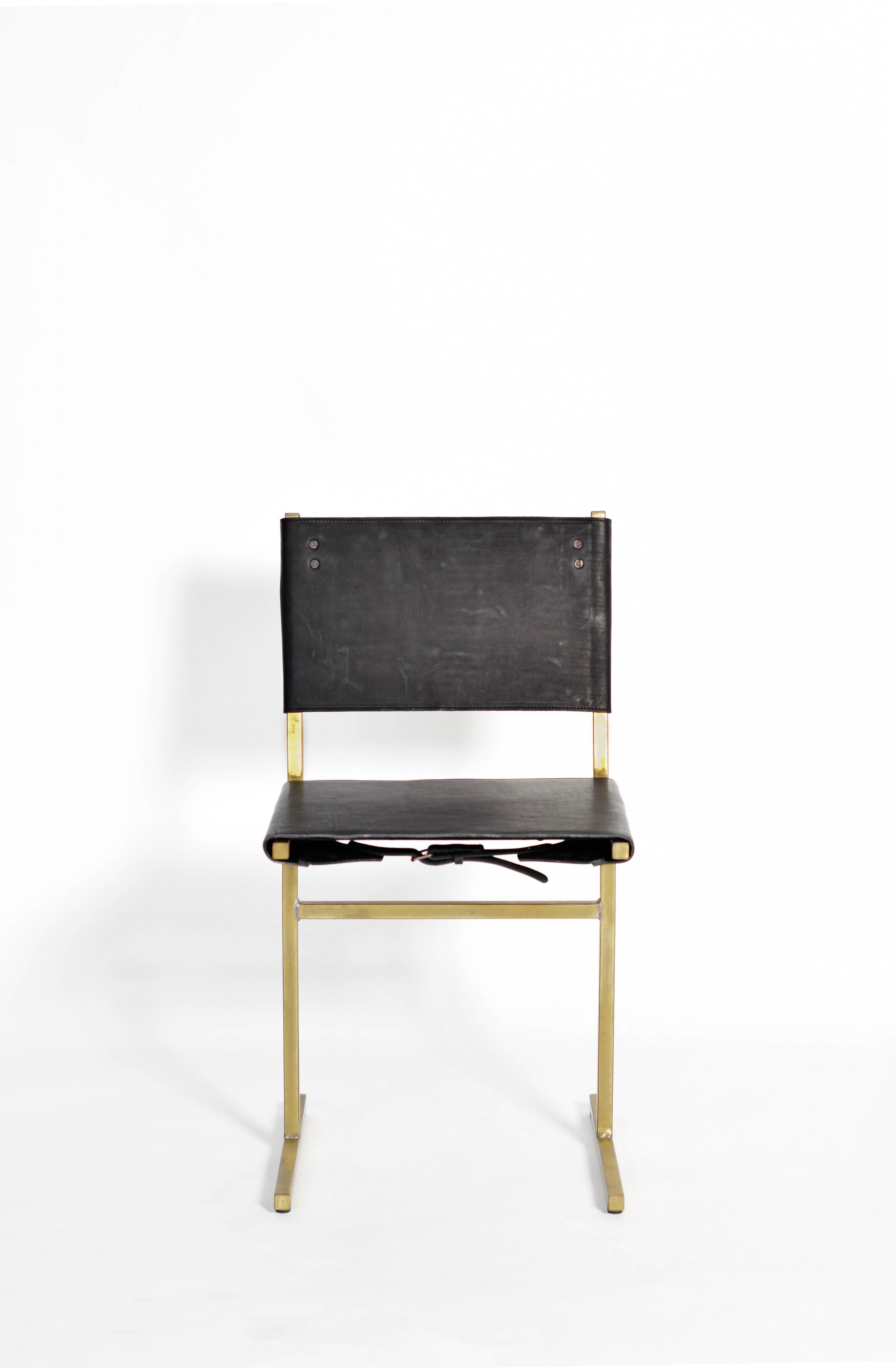 Sedia Memento cognac e nera, Jesse Sanderson in vendita 5