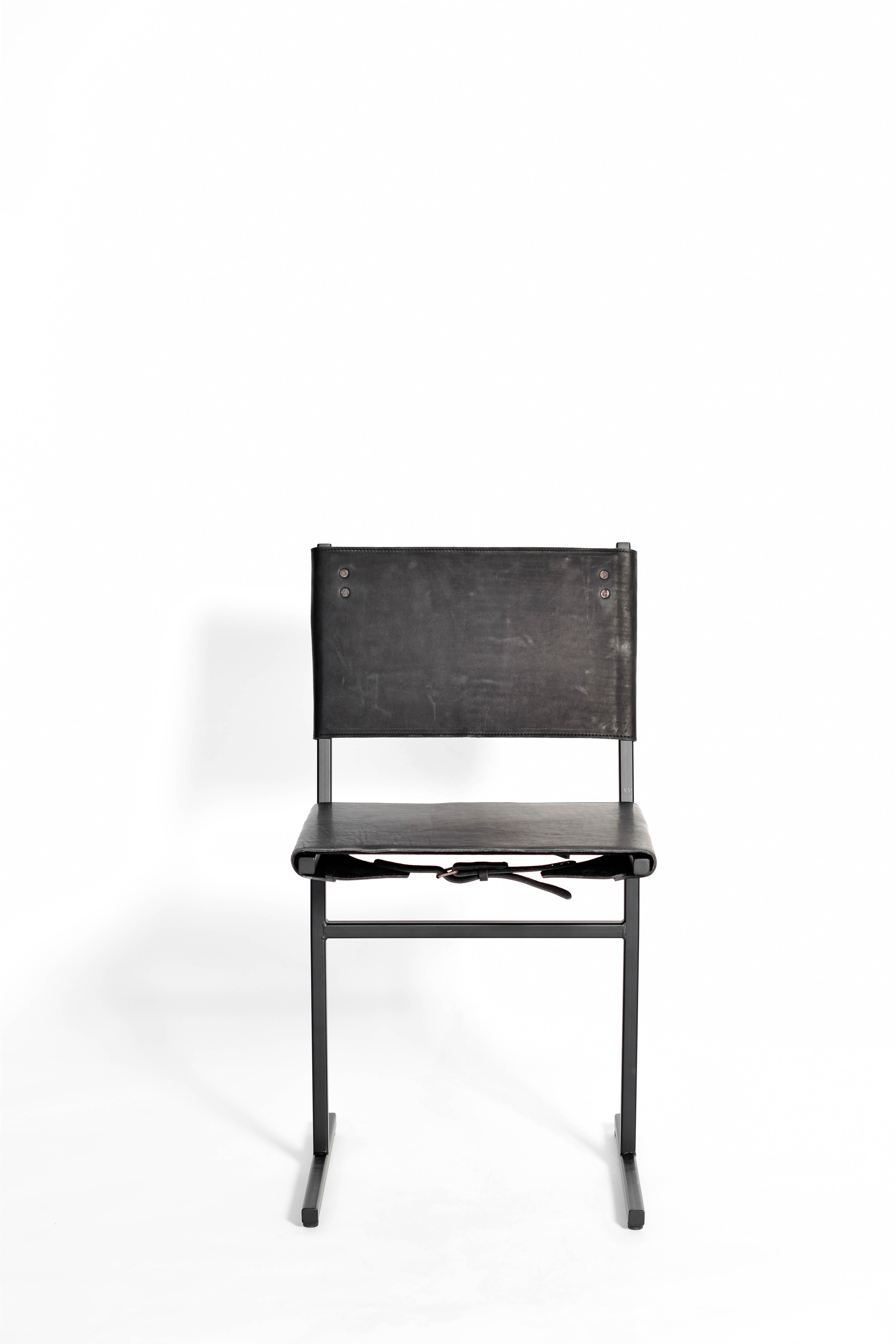 Cognac and Black Memento Chair, Jesse Sanderson For Sale 6