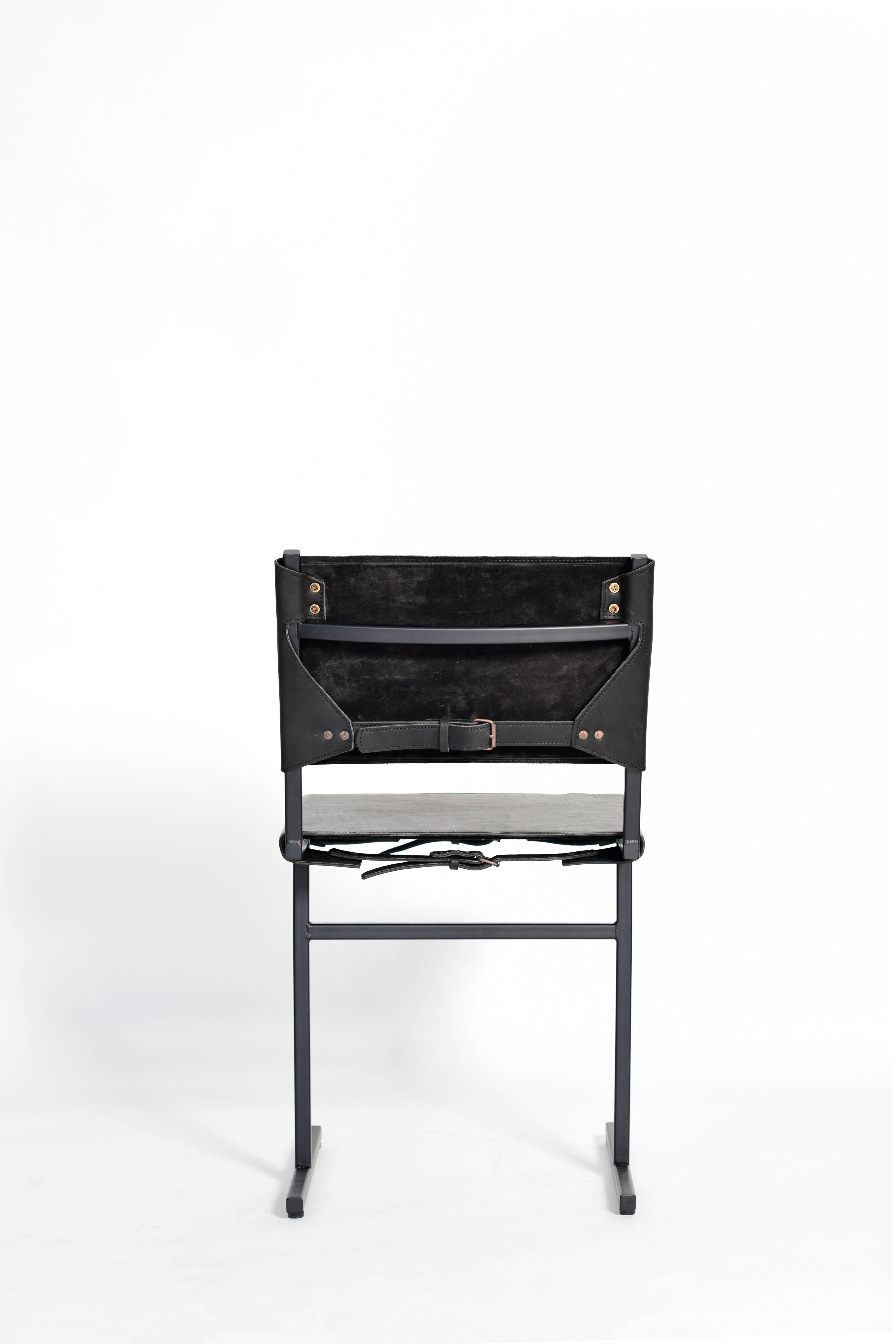Cognac and Black Memento Chair, Jesse Sanderson For Sale 7