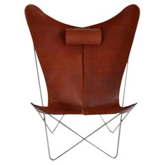 Cognac and Steel Ks Chair by OxDenmarq