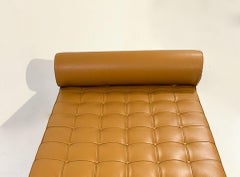 Cognac Barcelona Daybed by Ludwig Mies van der Rohe for Knoll, 1990s