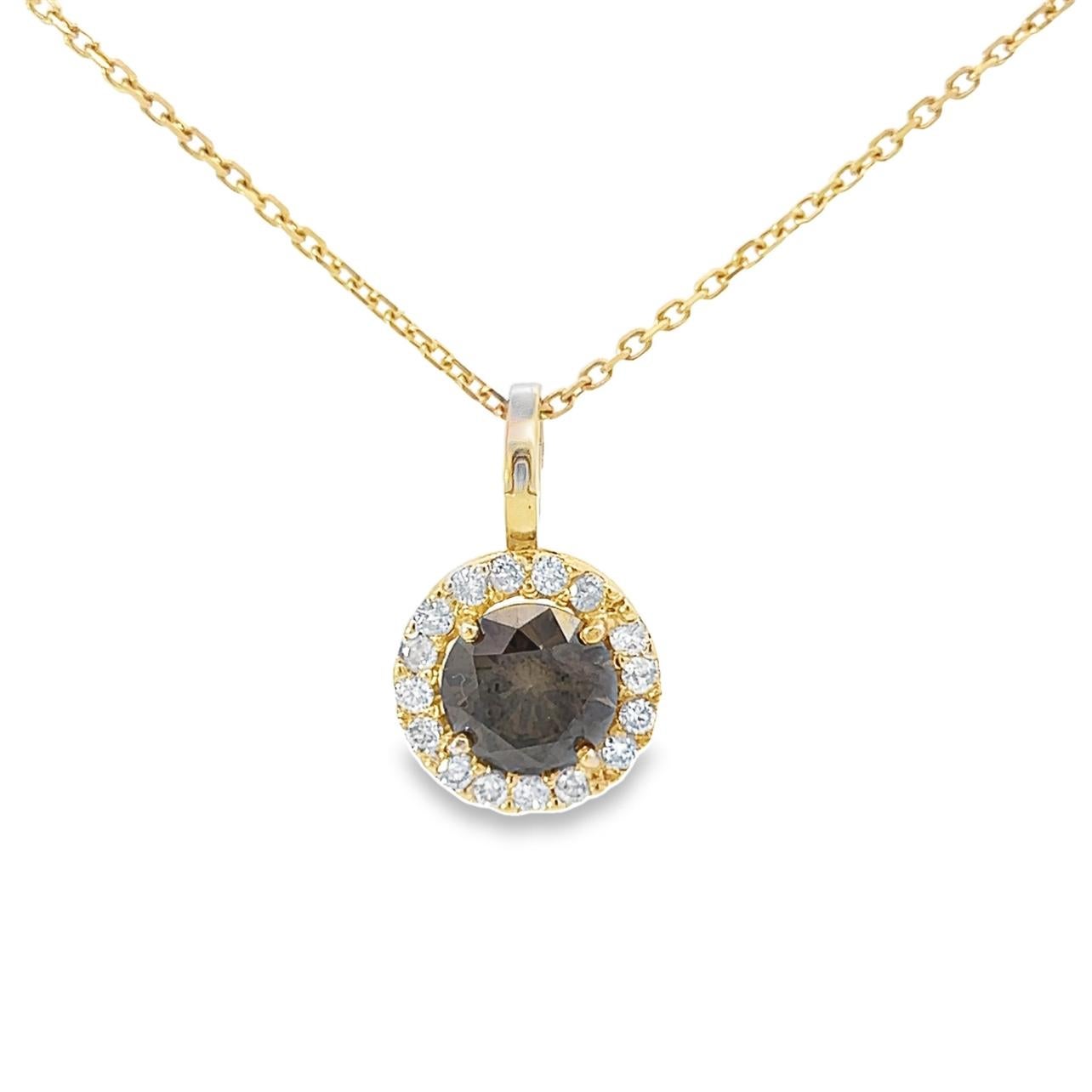 da uomo o donna Ciondolo con diamanti cognac *SOLO CIONDOLO* in vendita
