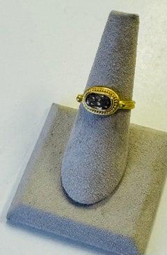 Cognacfarbener Diamantring aus 22Karat Gold