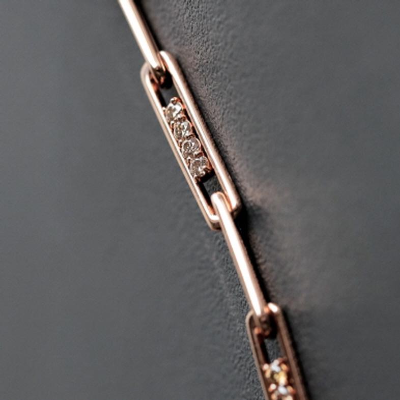 da uomo o donna Collana di diamanti multi-cognac di SOONHEE (taglia L : lunghezza 62 cm) in vendita