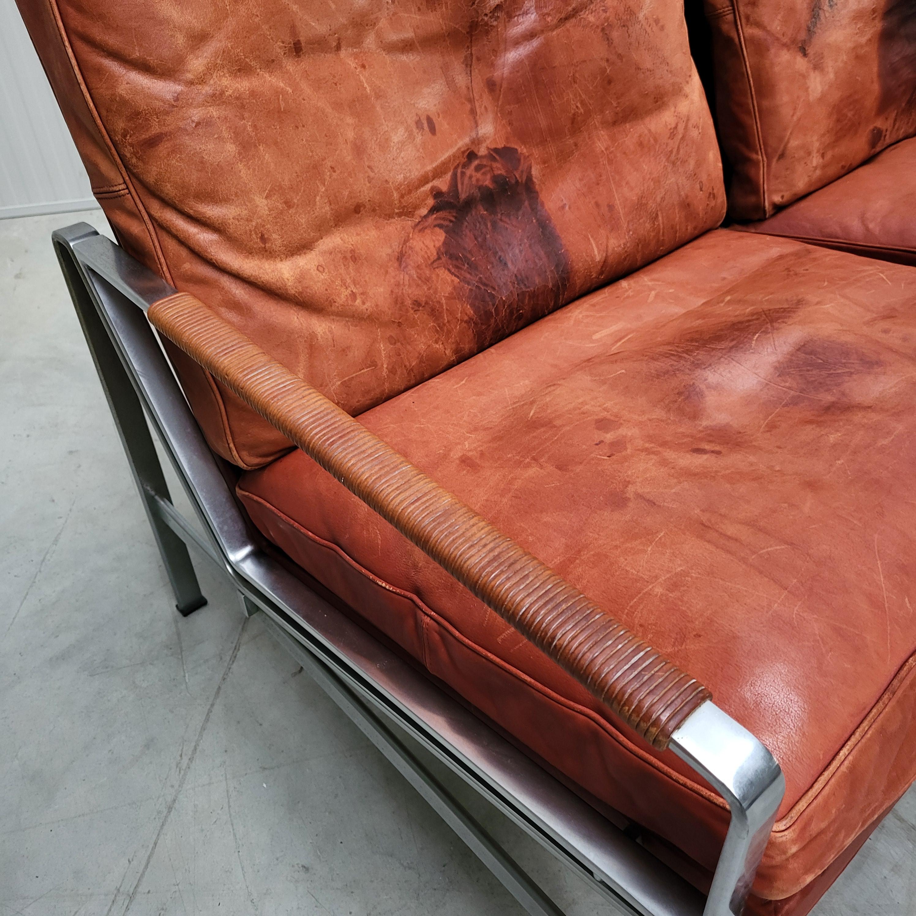 Cognac FK6720 Sofa & Chairs by Fabricius & Kastholm Kill International 1960s For Sale 3