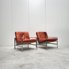 Cognac FK6720 Sofa & Chairs by Fabricius & Kastholm Kill International 1960s