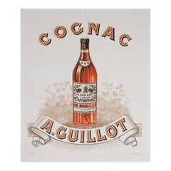 Coñac Guillot c1910 Cartel publicitario francés de bebidas alcohólicas