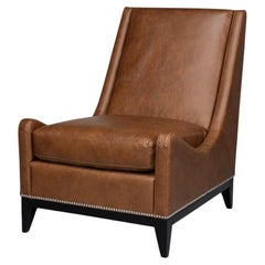 Cognac Leather Accent Chair