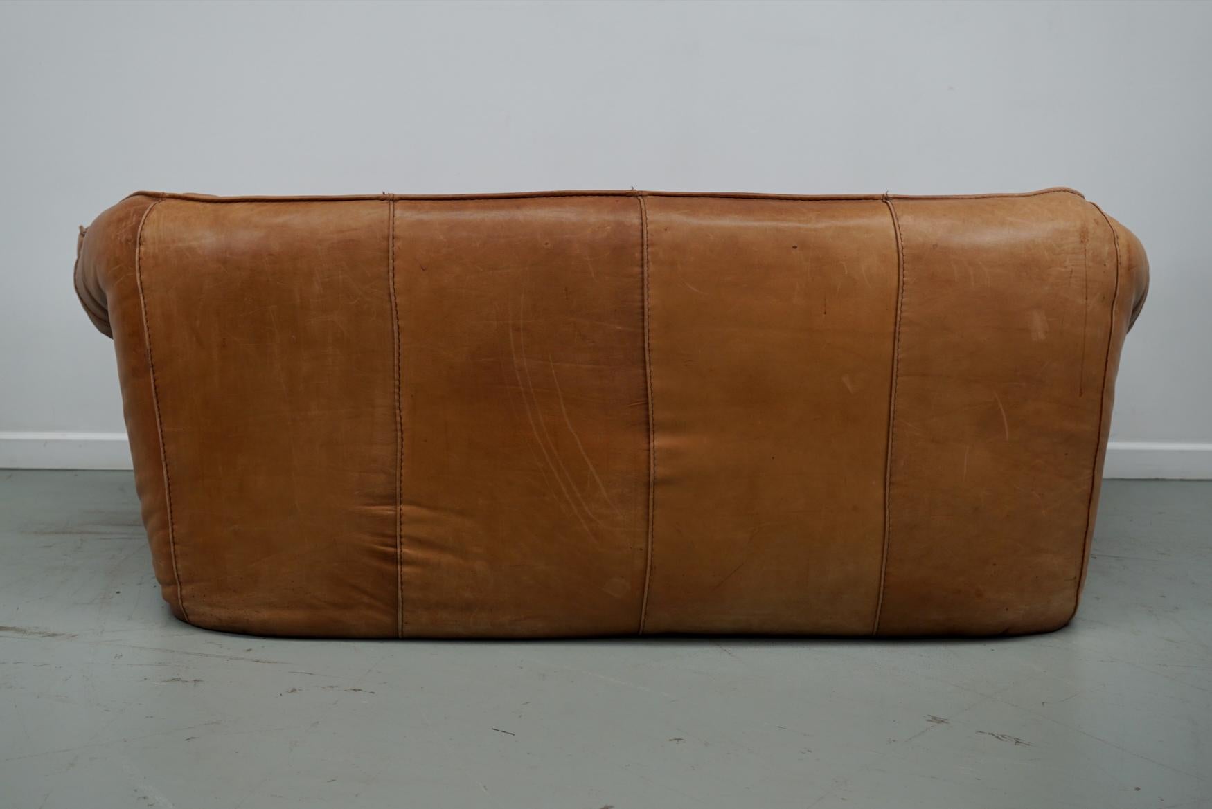 Cognacfarbenes Andes-Sofa aus Leder von Gerard van den Berg für Montis, 1970er Jahre im Angebot 2