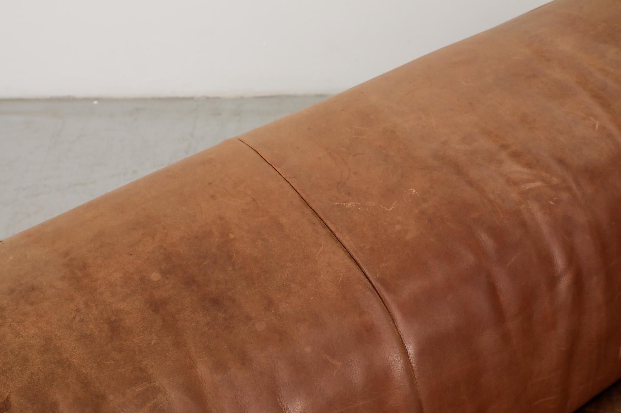 Cognacfarbenes Leder-Sofa „ Aztec“ von Gerard Van Den Berg für Montis im Angebot 8