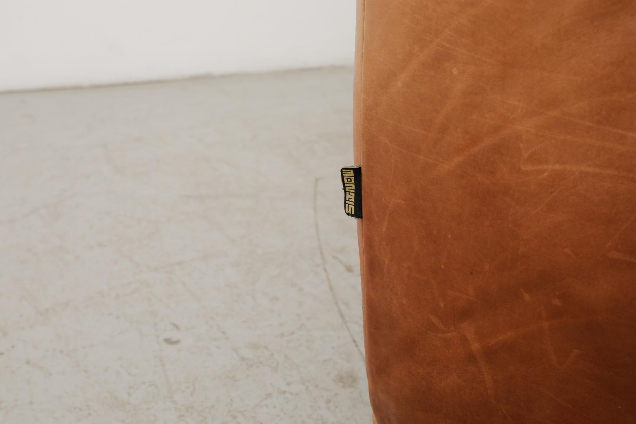 Cognacfarbenes Leder-Sofa „ Aztec“ von Gerard Van Den Berg für Montis im Angebot 10