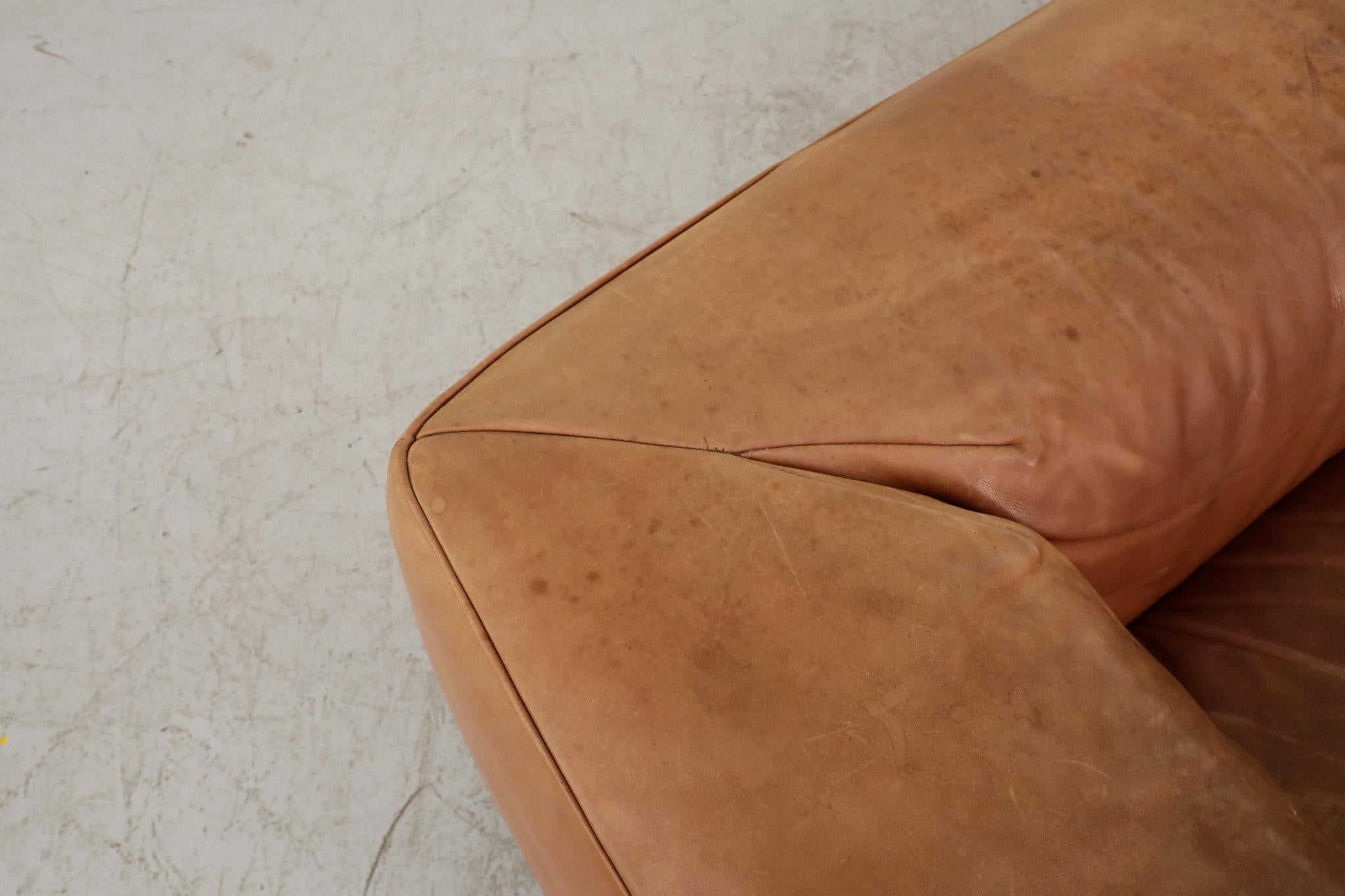 Cognacfarbenes Leder-Sofa „ Aztec“ von Gerard Van Den Berg für Montis im Angebot 3