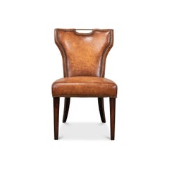 Cognac Leather Dining Chair