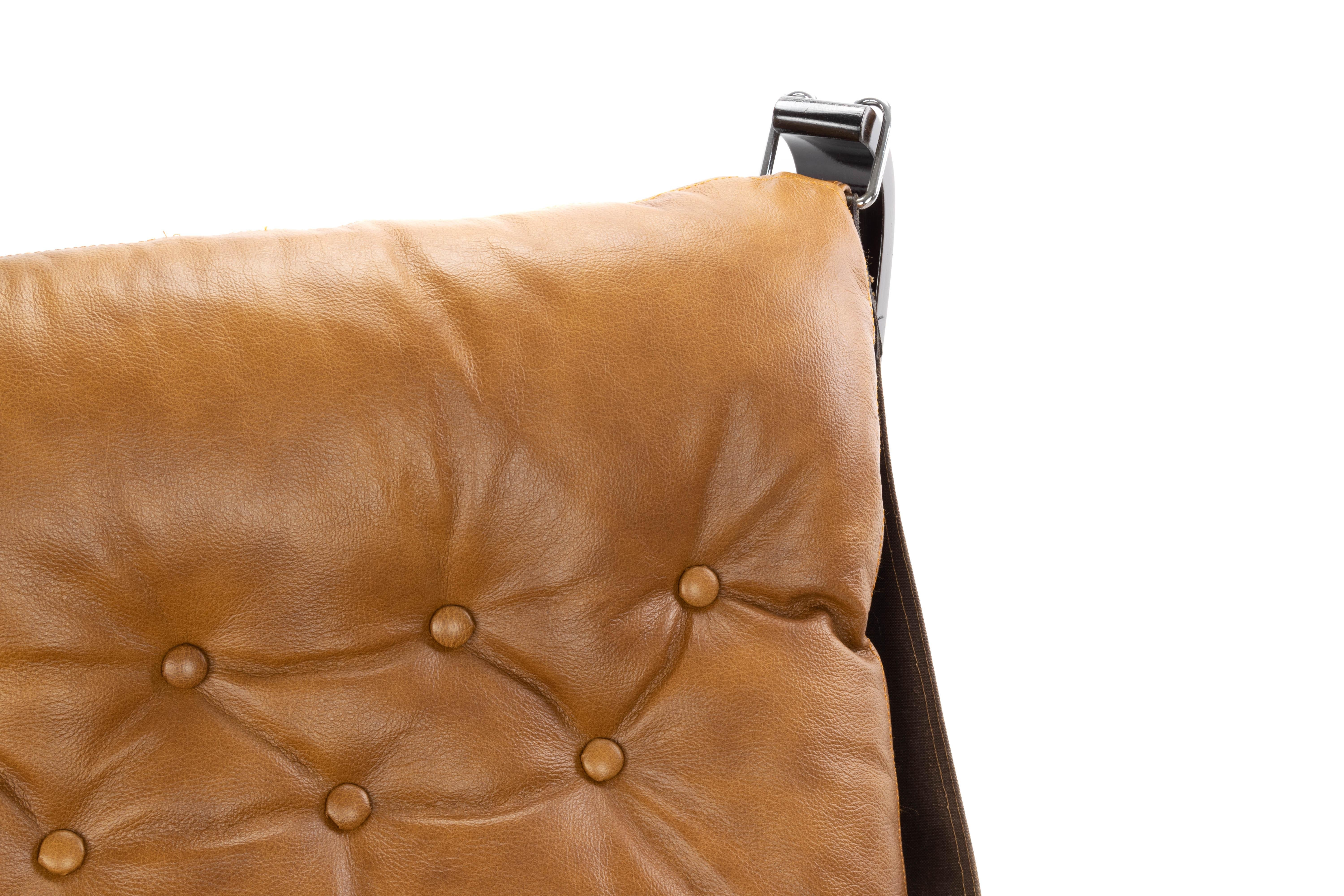 Cognac Leather Falcon Longe Chair by Sigurd Ressell for Vatne Möbler Norway 1970 2