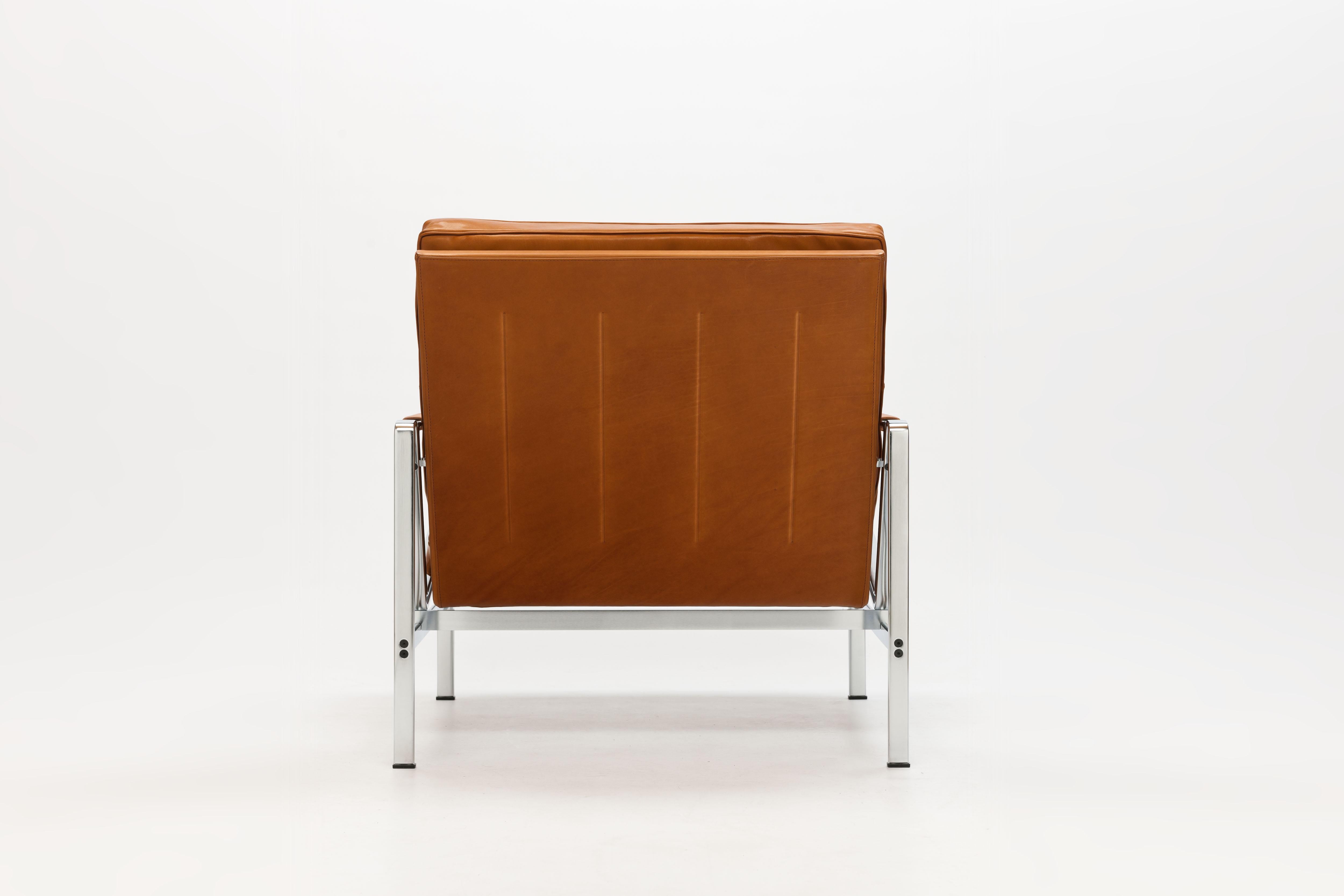 Contemporary Cognac Leather FK6720 Lounge Chair by Jørgen Kastholm & Preben Fabricius