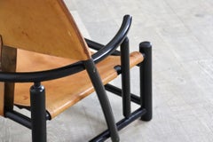 Sedia G23 in pelle cognac di Piero Palange e Werther Toffoloni per Germa, Italia