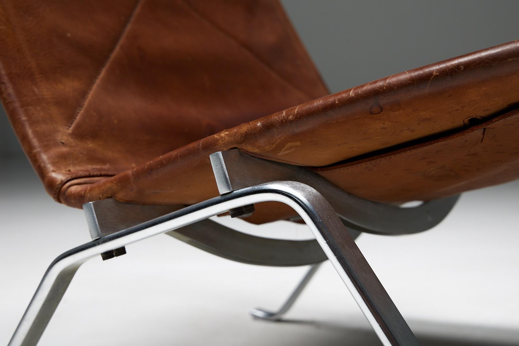 Chaise Longue PK 22 Poul Kjaerholm en Cuir Cognac, Scandinavian Modern, Années 1960 en vente 2