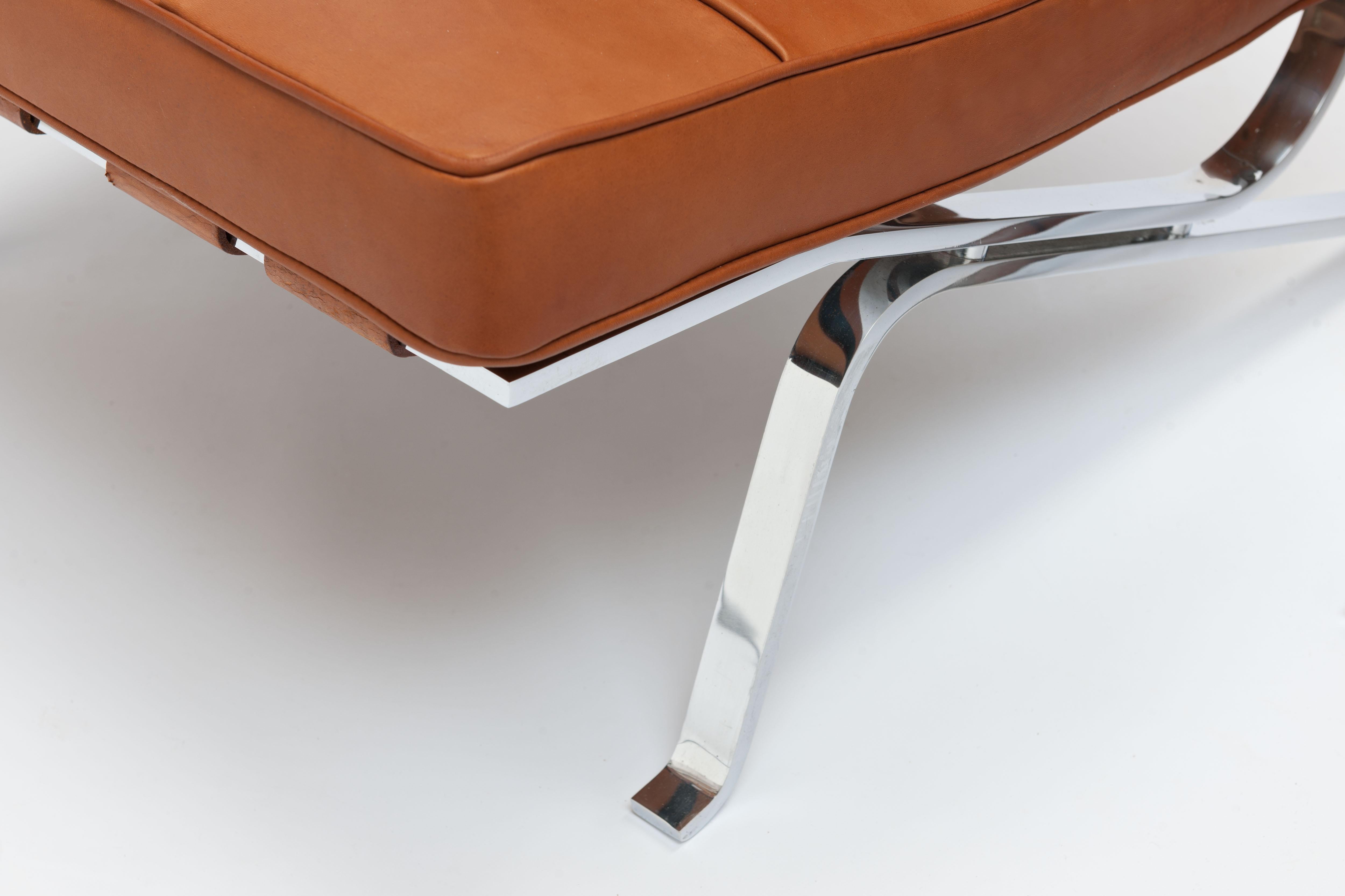 Steel Cognac Leather RH301 Lounge Chair by Robert Haussmann (Pair Available)