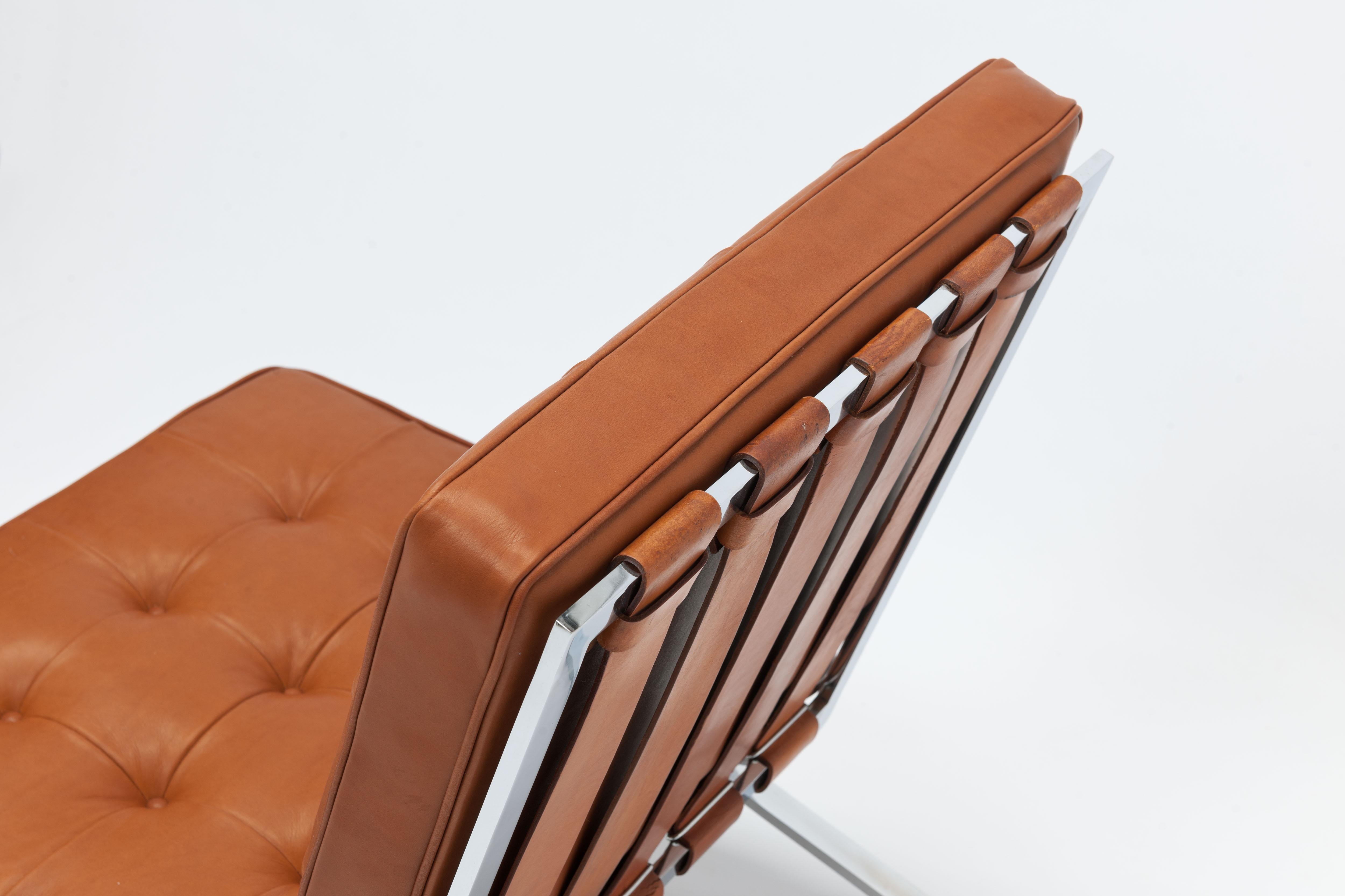 Cognac Leather RH301 Lounge Chair by Robert Haussmann (Pair Available) 3