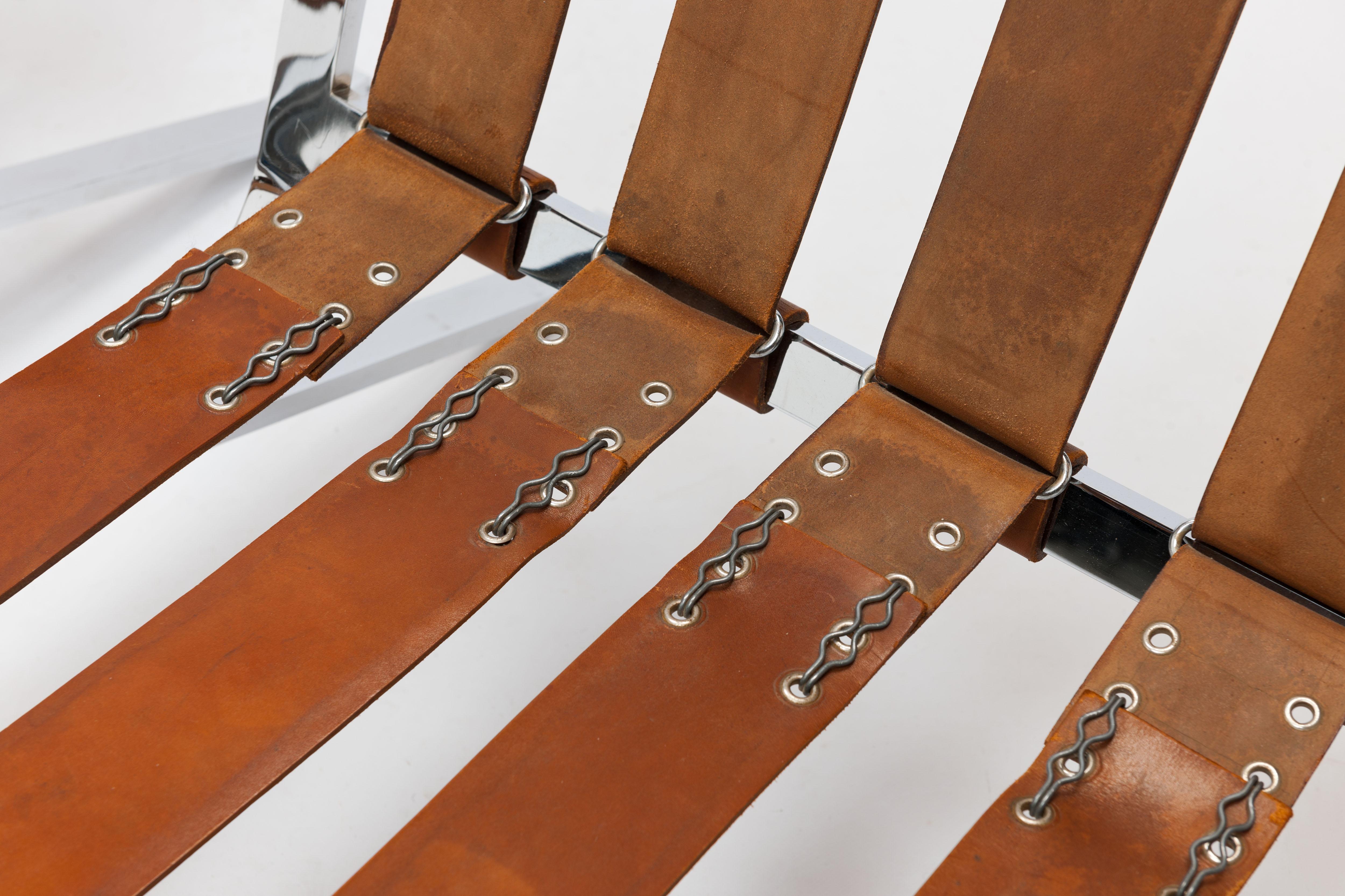 Cognac Leather RH301 Lounge Chair by Robert Haussmann (Pair Available) 5