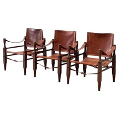 Cognac leather Safari chairs