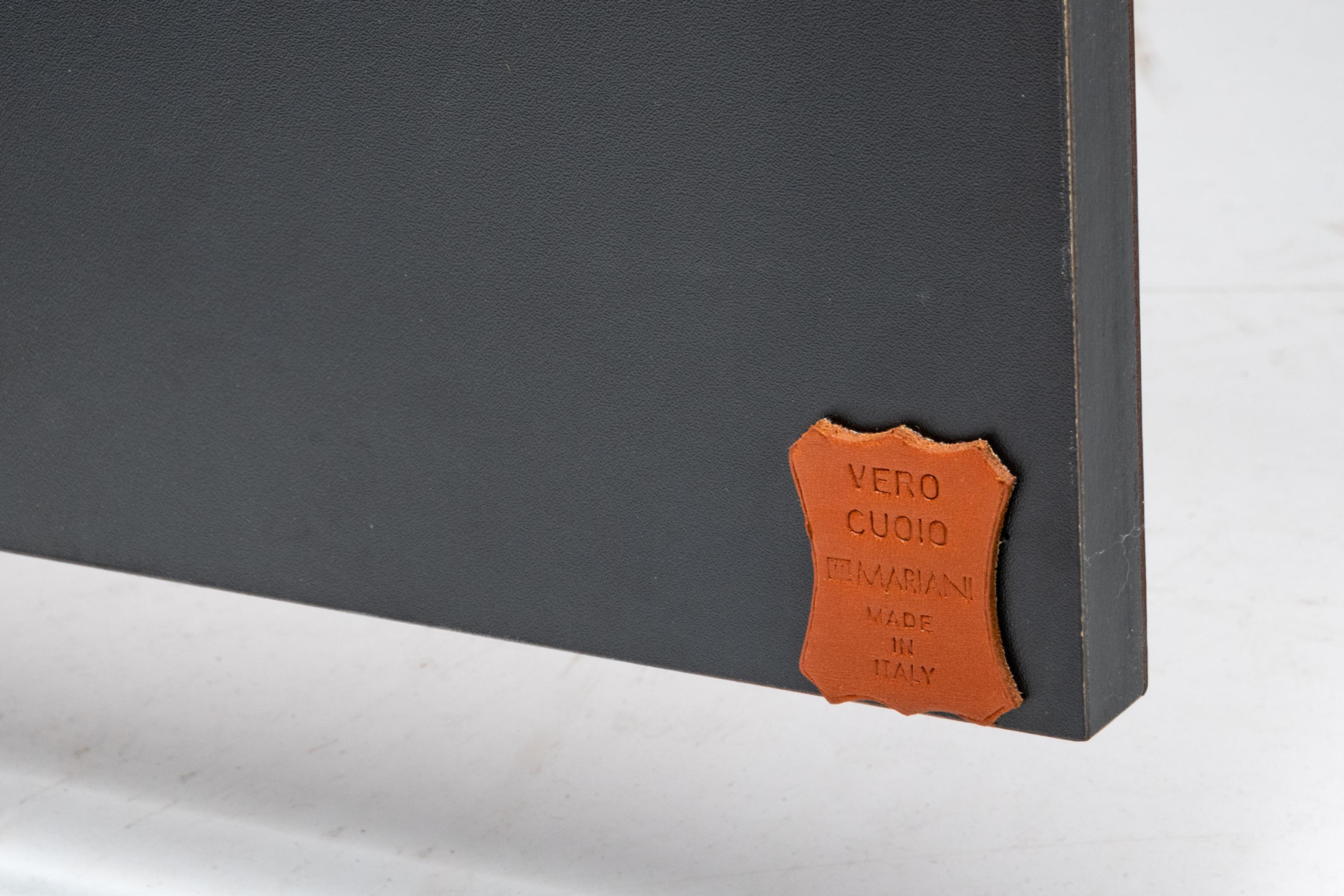 Cognacfarbenes Sideboard aus Leder von Guido Faleschini für Mariani, Italien, 1970er Jahre im Angebot 5