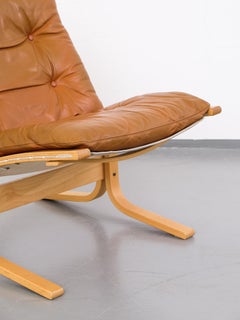 Cognac Leather "Siesta" Chair by Ingmar Relling for Westnofa