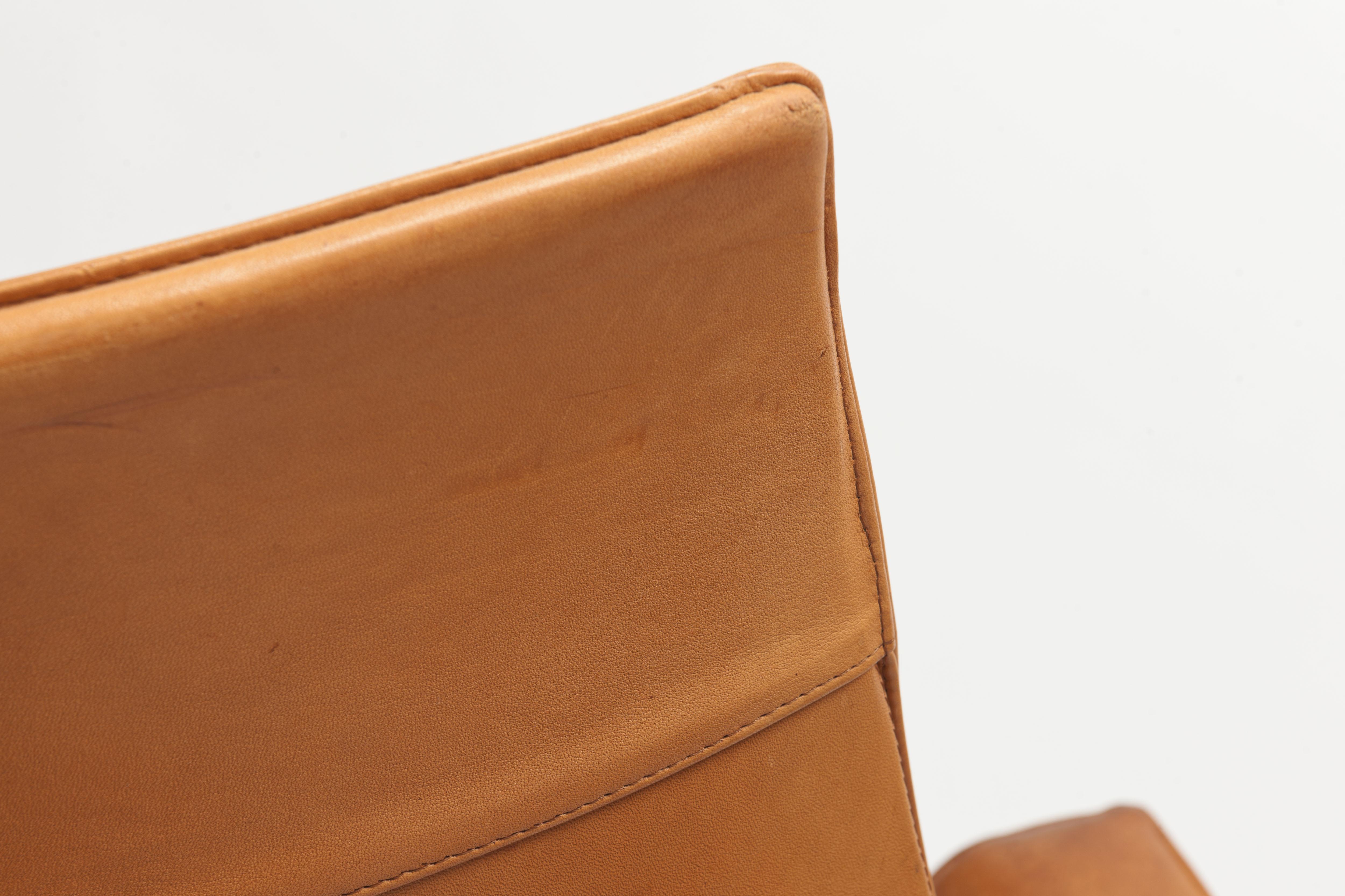  Cognac Leather Swivel 'Bird' Desk Chairs by Preben Fabricius & Jørgen Kastholm 11