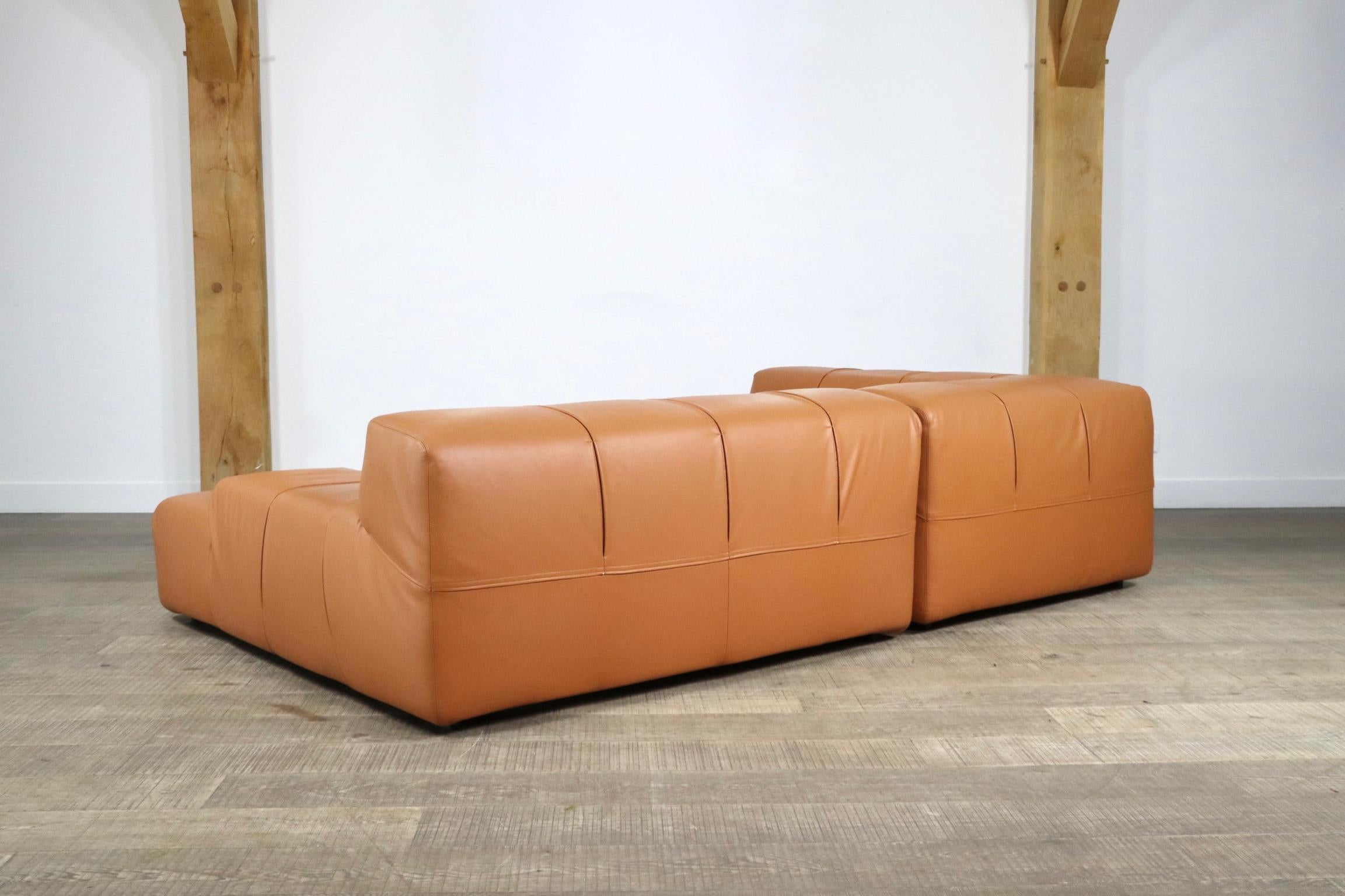 Cognac Leather Tufty Time Sofa by Patricia Urquiola for B&B Italia 7