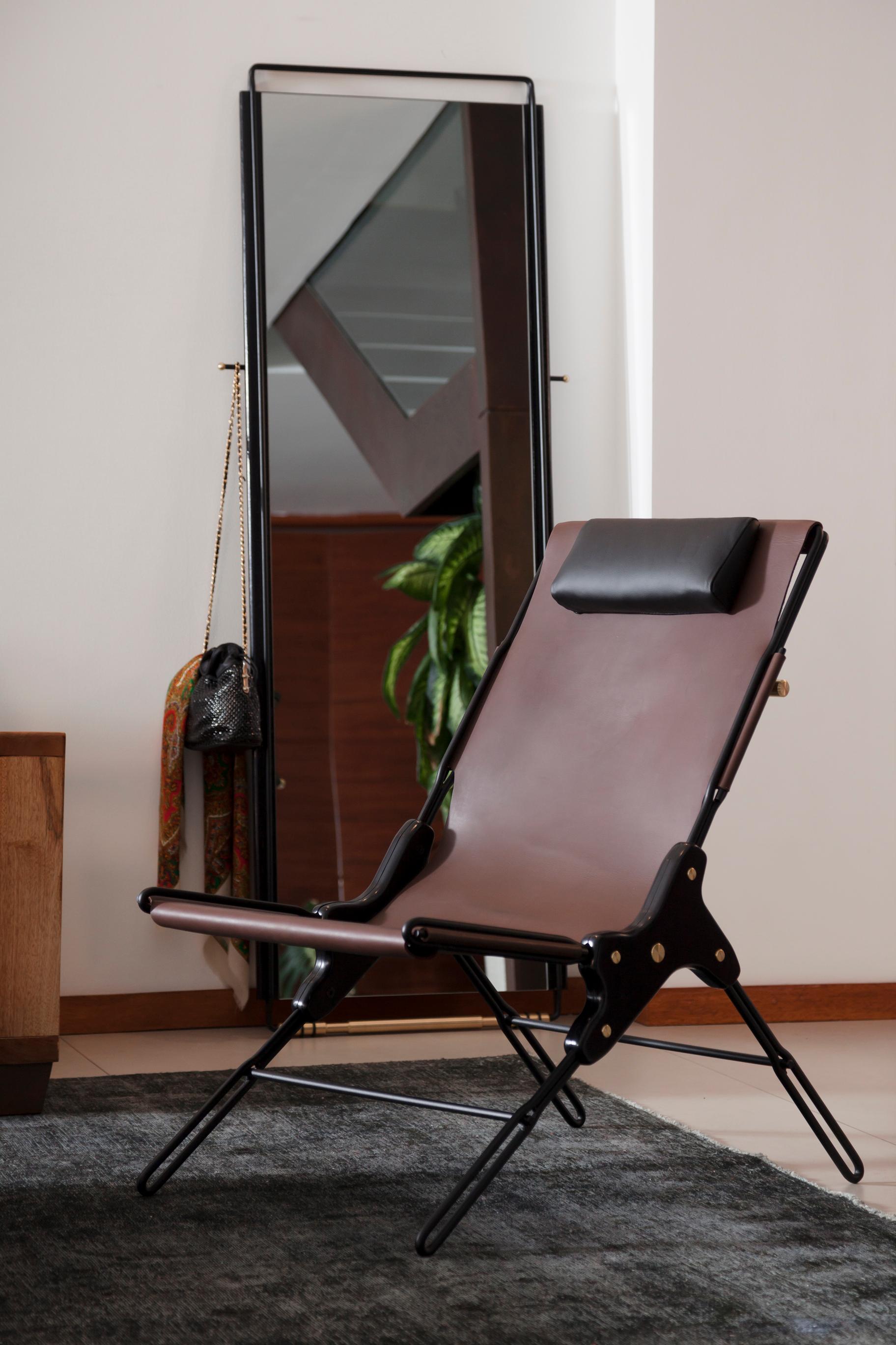 Cognac Lounge Chair by Estudio Andean For Sale 5
