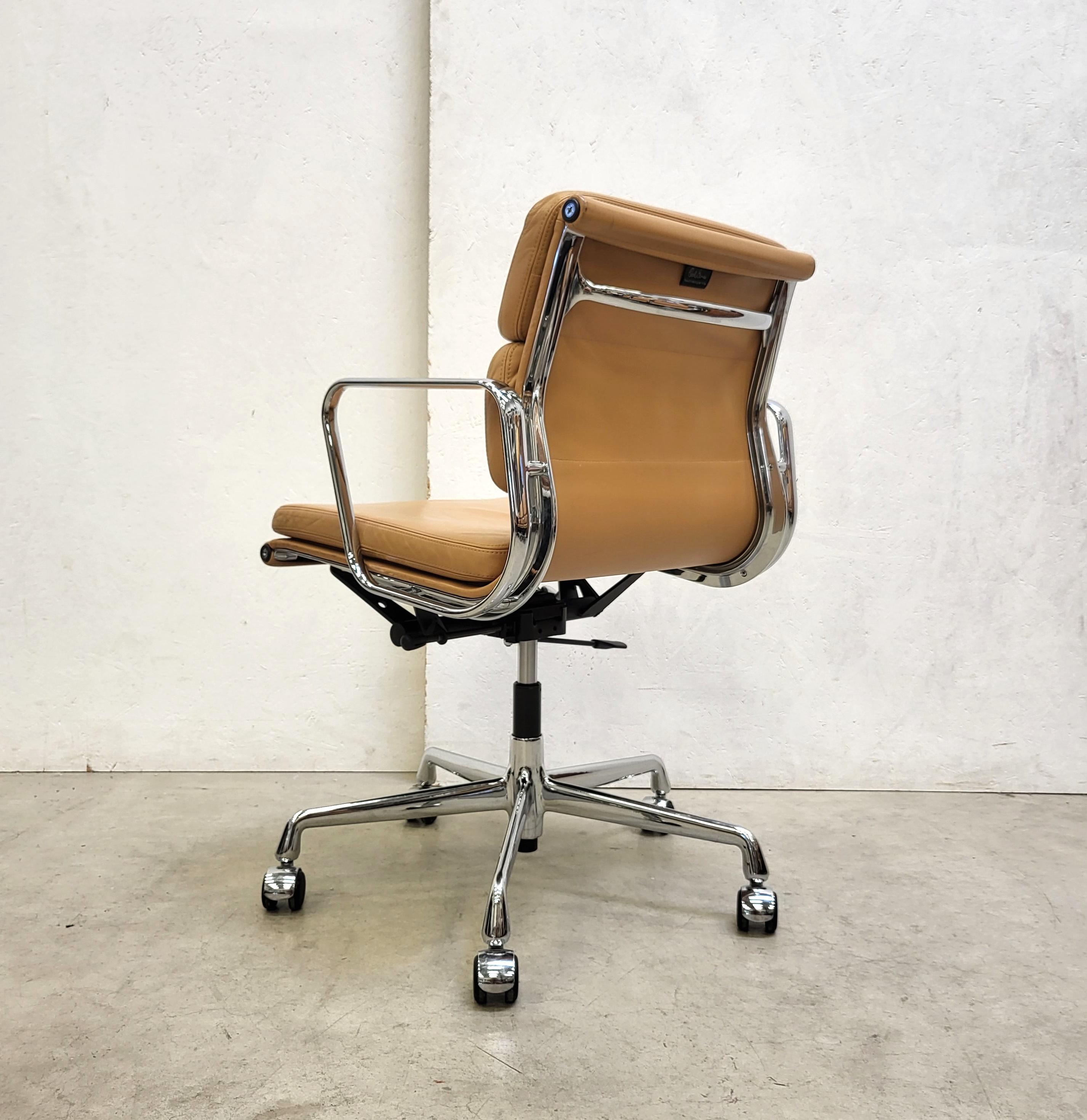 American Cognac Premium Vitra EA217 Soft Pad Office Chair by Charles Eames, 2000s