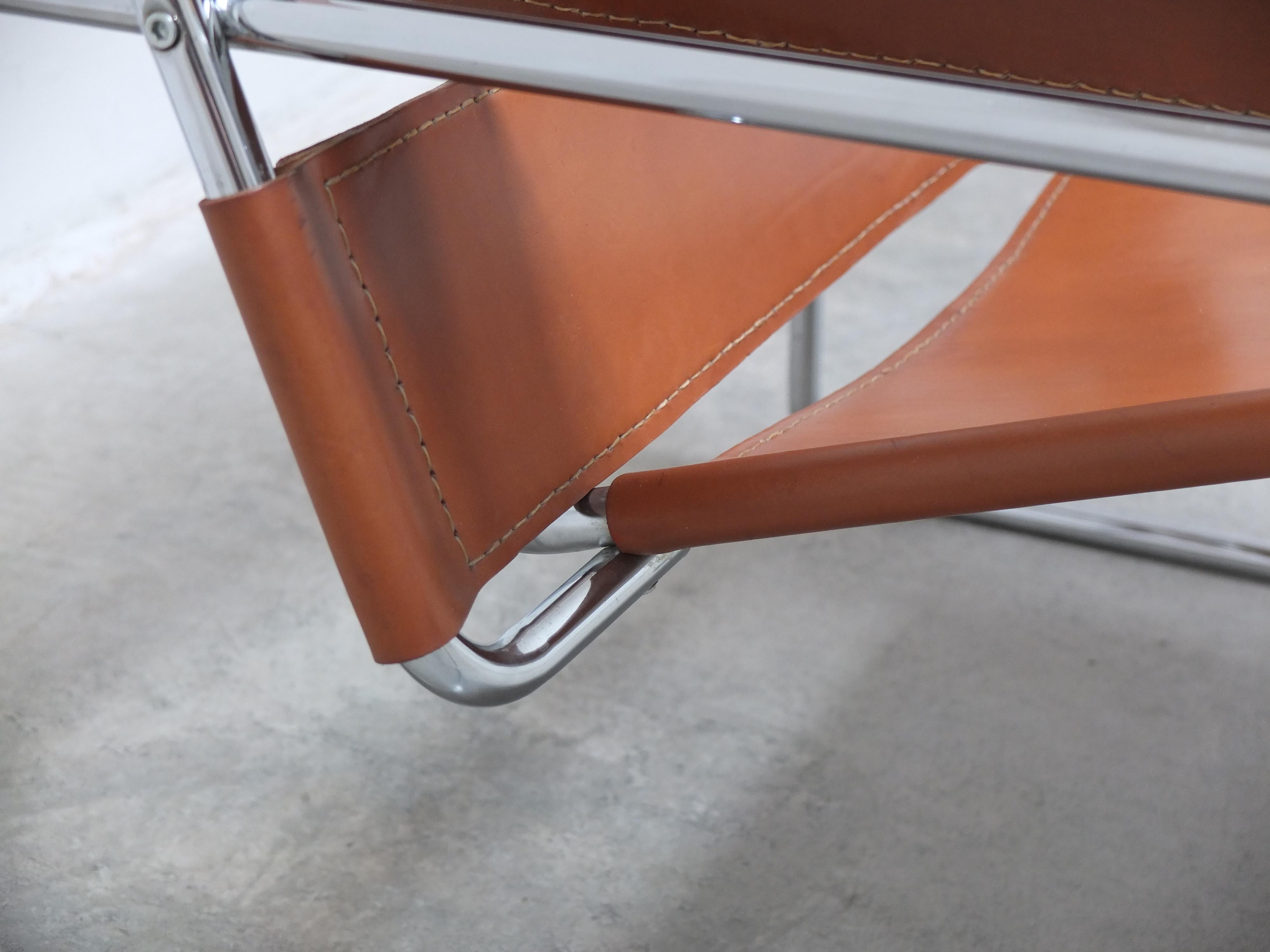 Cognac 'Wassily' Lounge Chair by Marcel Breuer for Gavina, 1980s 5