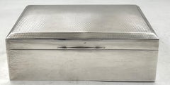 Cohen & Solomon English Sterling Silver 1918 Cigar Box/ Humidor Art Deco Style