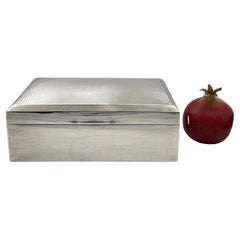Cohen & Solomon English Sterling Silver 1918 Cigar Box/ Humidor Art Deco Style