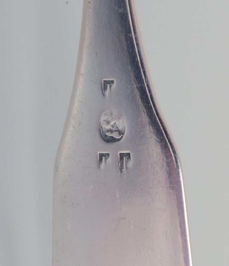 Cohr and others. Three large soup spoons in silver. 19th C. For Sale 1