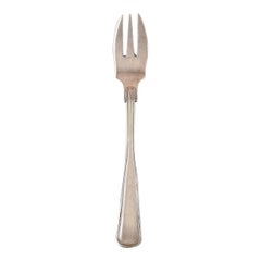 Antique Cohr Cake Fork, Old Danish Silver Cutlery, 1920s-1930s, 8 Pieces