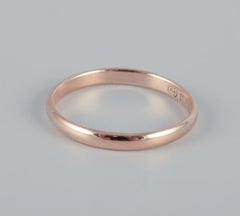 Cohr, orfebre danés. Anillo de alianza de oro de 14 quilates.