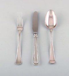 Cohr, Danish Silversmith and Others, Dinner Cutlery in Silver, 1950s