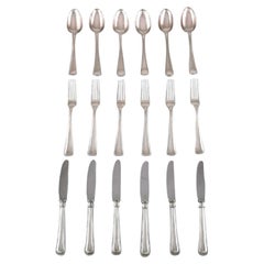Cohr, Danish Silversmith and Others, Dinner Cutlery in Silver, 1950s