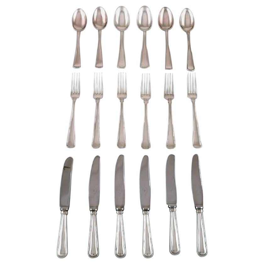 Cohr, Danish Silversmith and Others, Lunch Cutlery in Silver, 1930-1950 For Sale