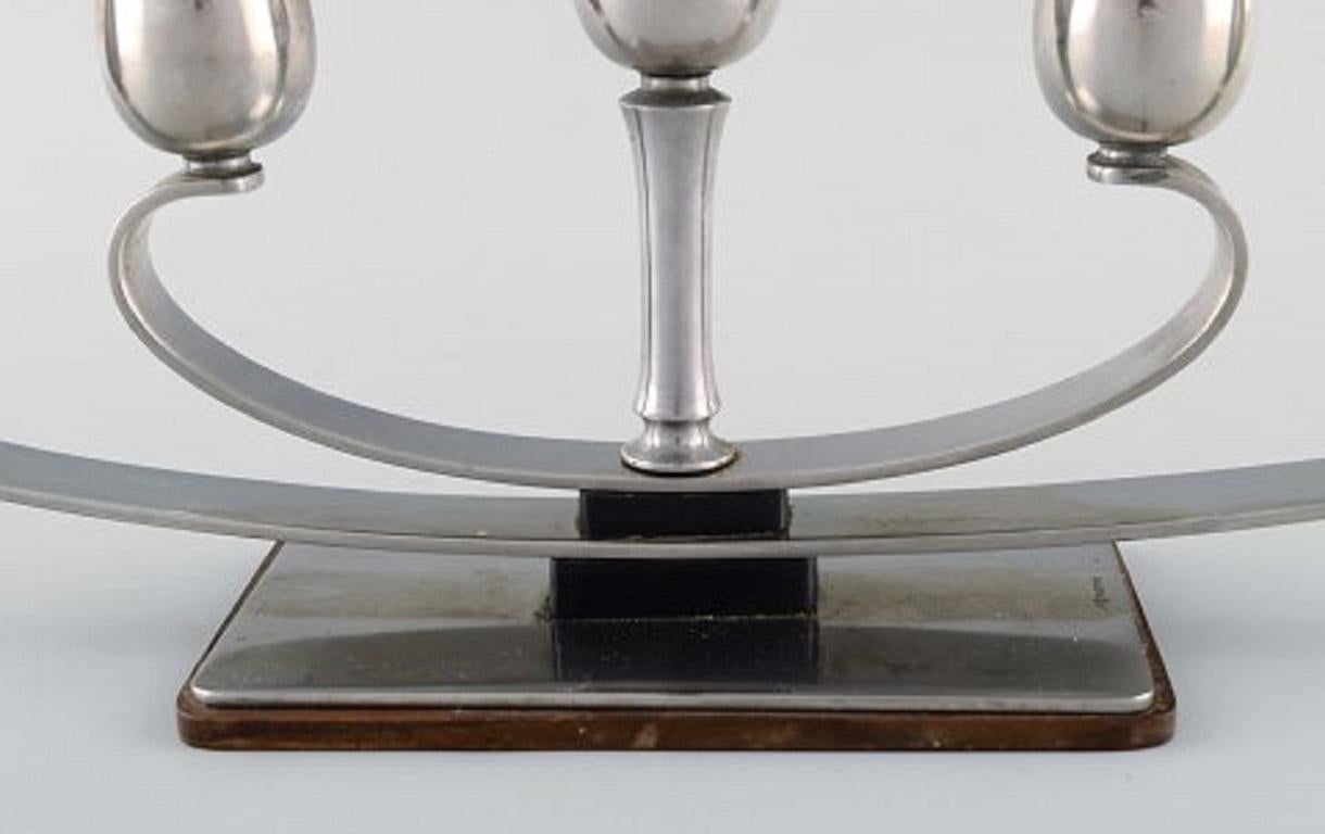 Danish Cohr, Denmark, Five-Armed Candleholder in Stainless Steel, Mid-20th Century For Sale