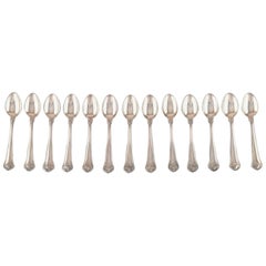 Cohr, Denmark Saxon Flower Silver Cutlery, Coffee Spoon, 13 Pieces