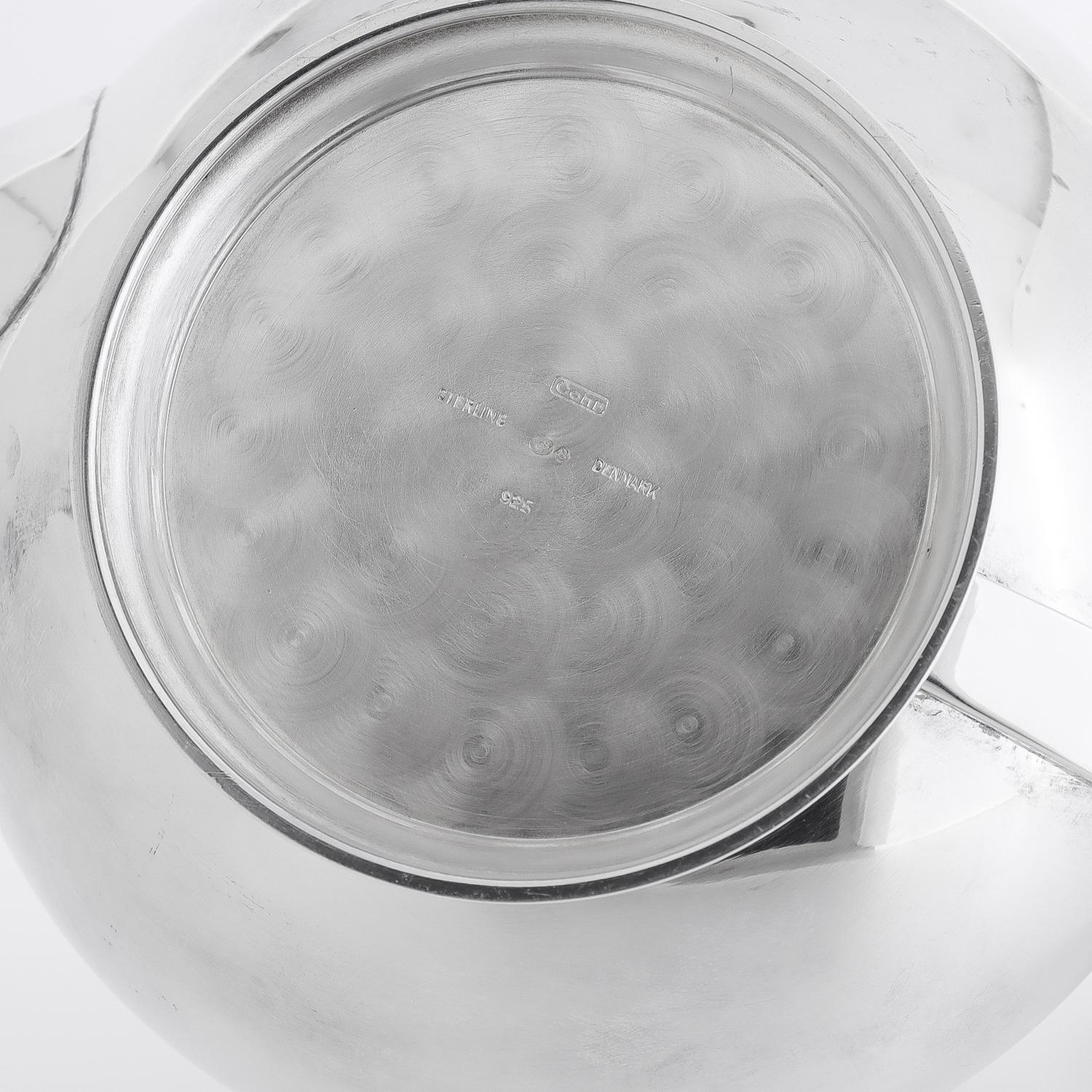 Tetera Cohr de plata de ley moderna danesa de mediados de siglo en venta 1