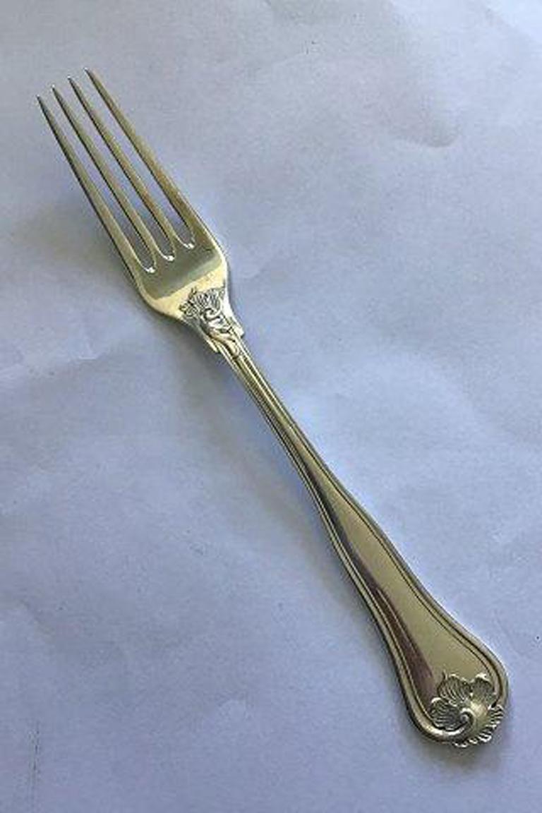 Cohr Saxon Silver Luncheon Fork In Good Condition For Sale In Copenhagen, DK