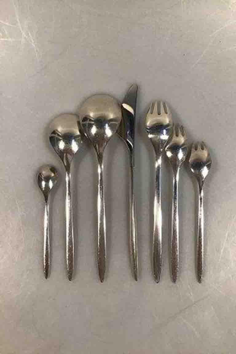 Cohr Trinita Sterling Silver Set for 6 People '42 pcs' In Good Condition For Sale In Copenhagen, DK
