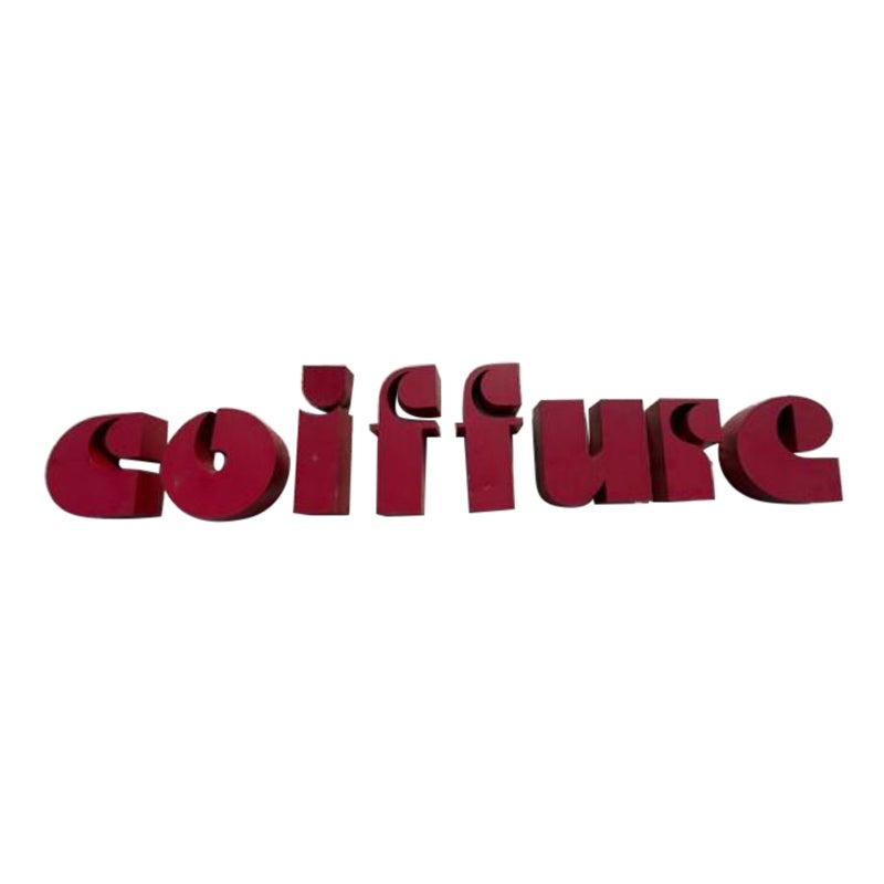Coiffuree Typografie, Frankreich, 1970er Jahre im Angebot