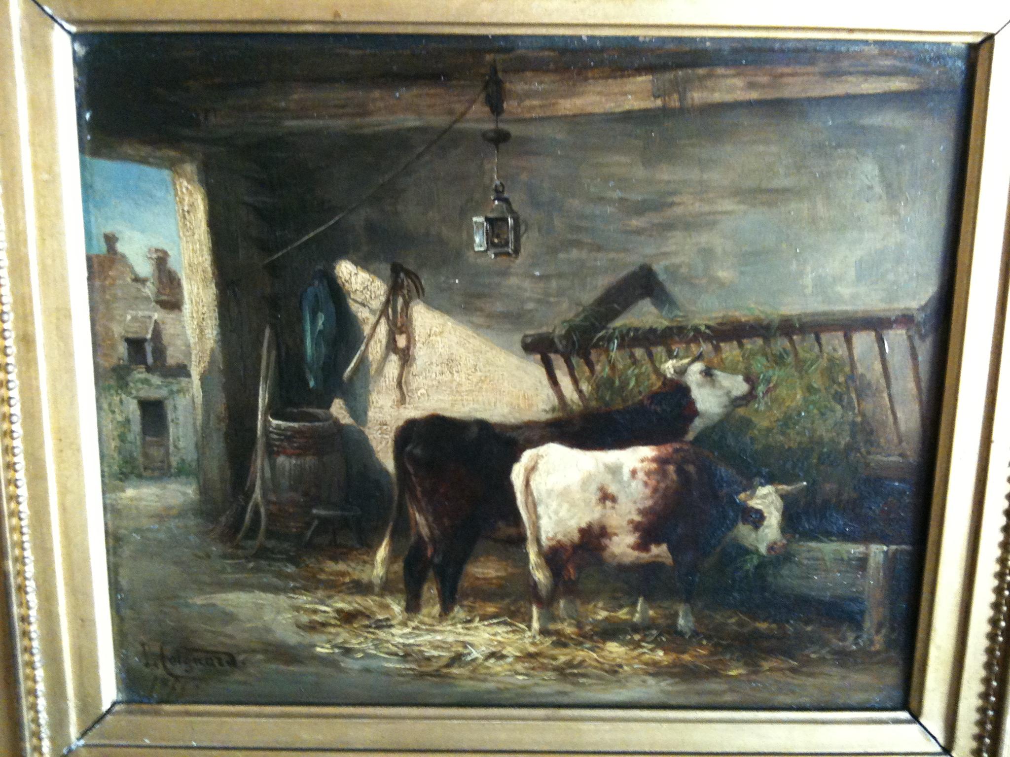 Bedingungen: Ausgezeichneter, originaler Rahmen.

Louis Coignard, (4. September 1812, Mayenne - 20. November 1880, Paris), französischer Maler. Er war der Sohn von Élisabeth Sigoigne, der jüngsten Tochter einer großen bürgerlichen Familie aus
