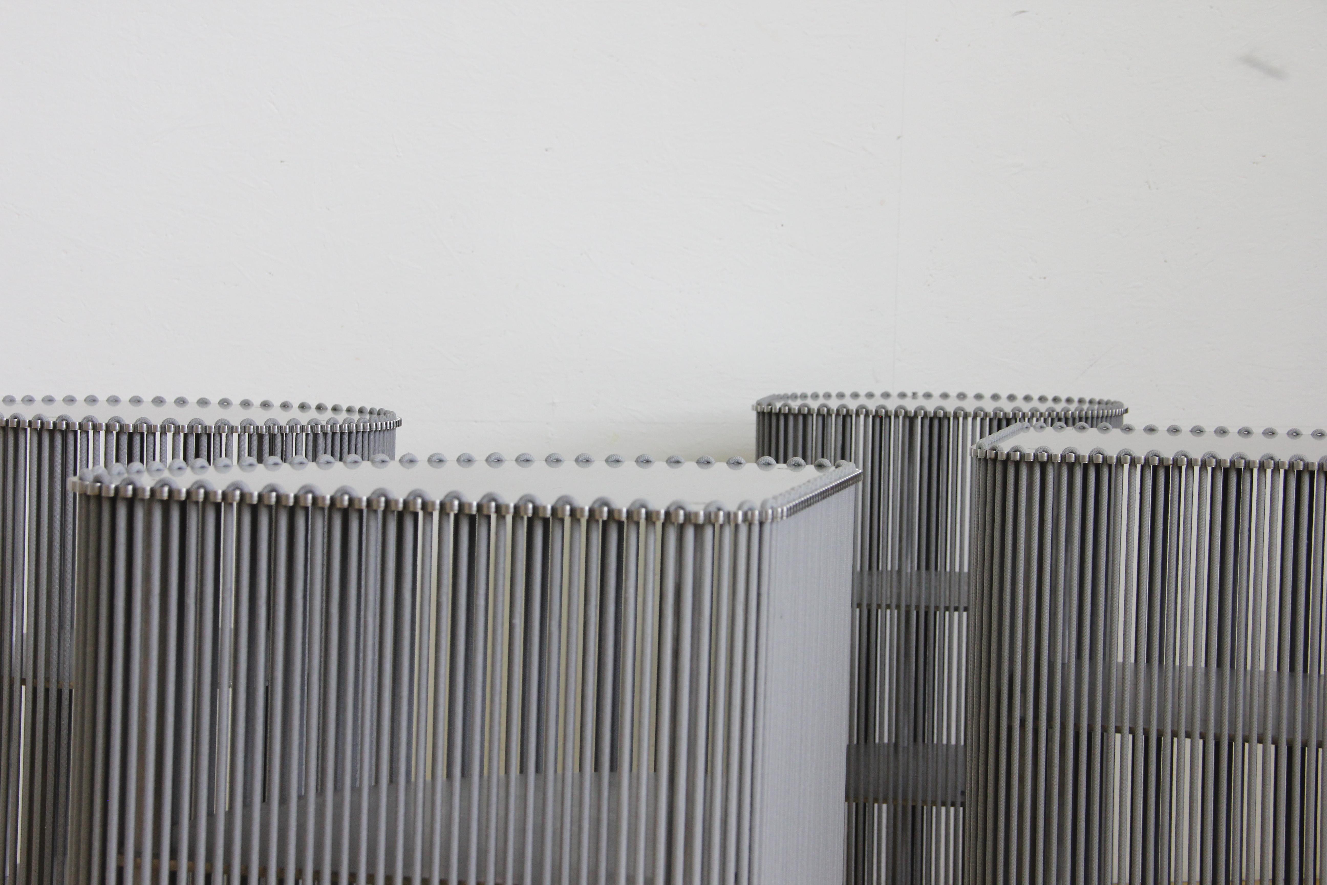 Aluminum Coil #3 Cabinet Wall Mounted by Bram Kerkhofs
